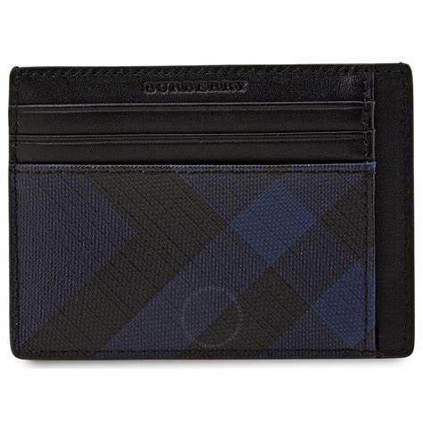 burberry blue black credit card holder wallet|real burberry wallet.